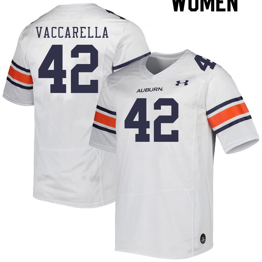 Women #42 Kyle Vaccarella Auburn Tigers College Football Jerseys Stitched-White